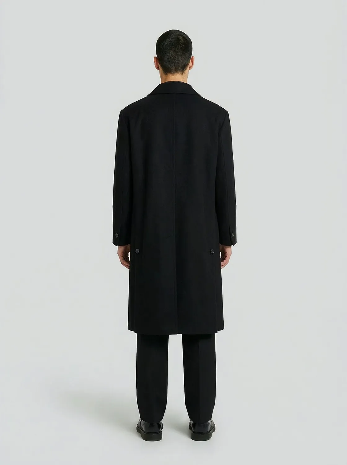 Lebrun manteau laine cachemire noir homme XS-XL