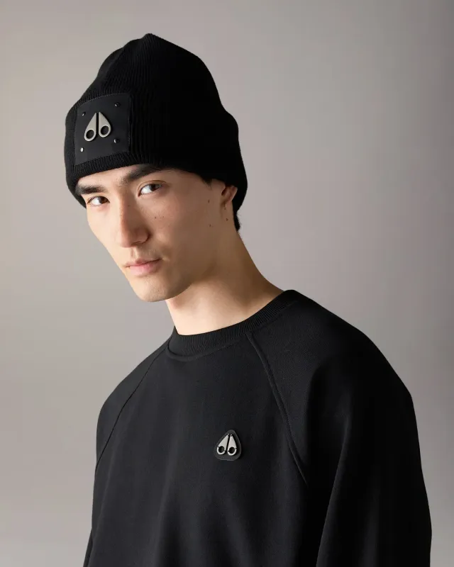 Moose Knuckles Logo Icon Wool bonnet laine noir taille unique