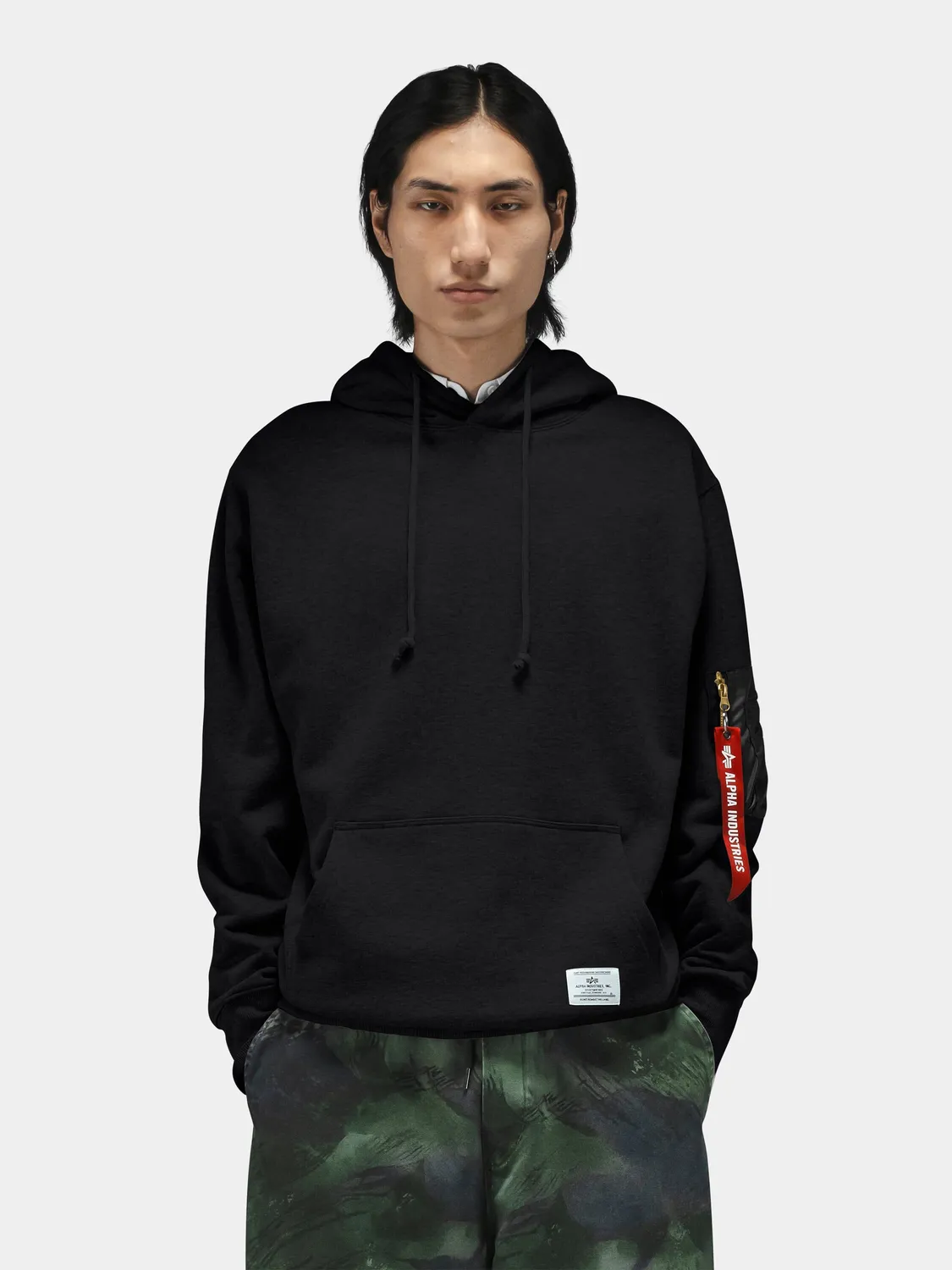 Alpha Industries Utility Pocket hoodie marron coton