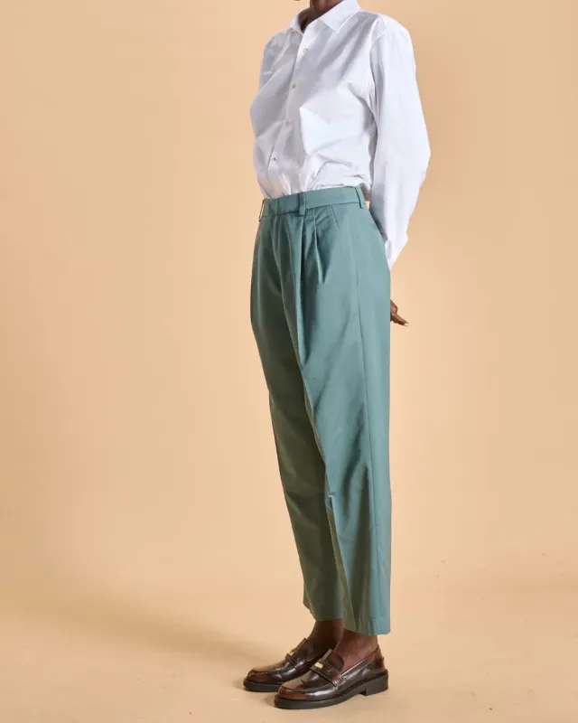 Soubacq Le Pantalon Faubourg Femme gabardine vert