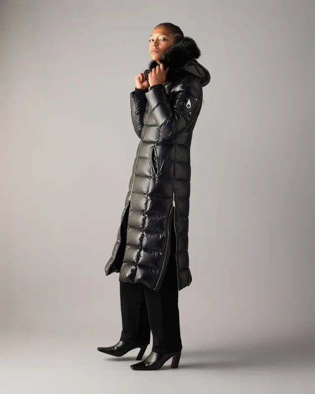 Moose Knuckles Celestia parka longue brillante noire