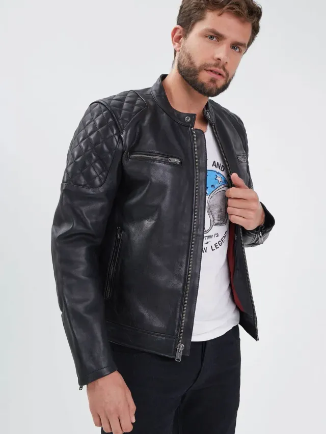 Daytona Cobalt FM-101246 blouson motard homme vachette