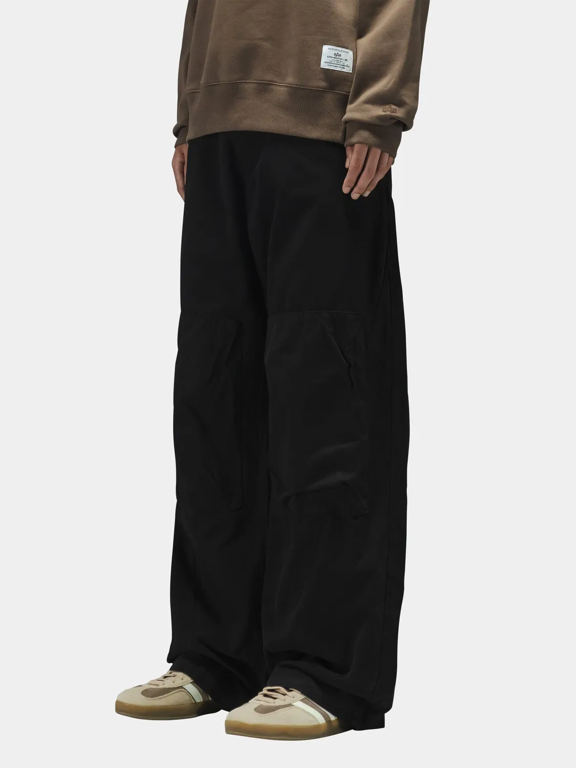 Alpha Industries Oversized Washed pantalon noir coton