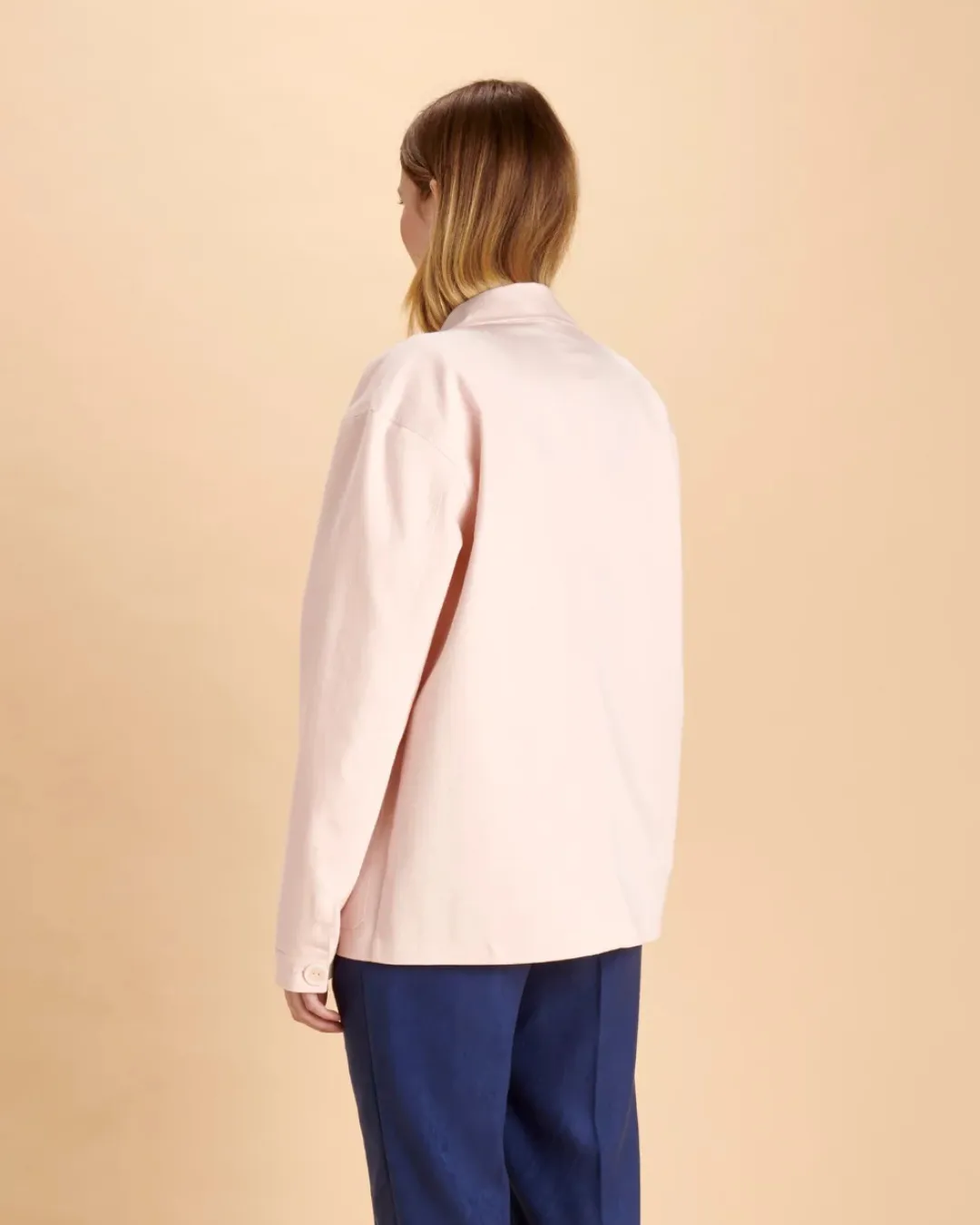 Soubacq Le Bleu Opaline veste de travail rose