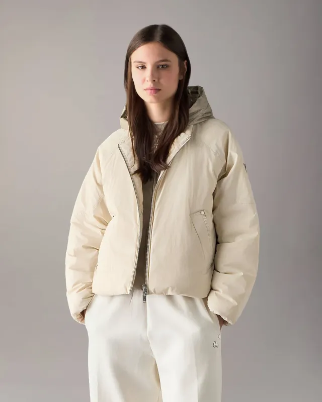 Moose Knuckles Tegan Down Bomber veste alabaster légère