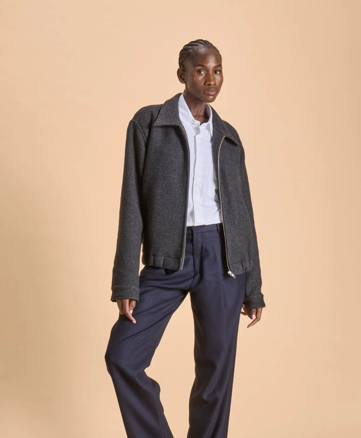 Soubacq Lenno blouson pied-de-poule chaud