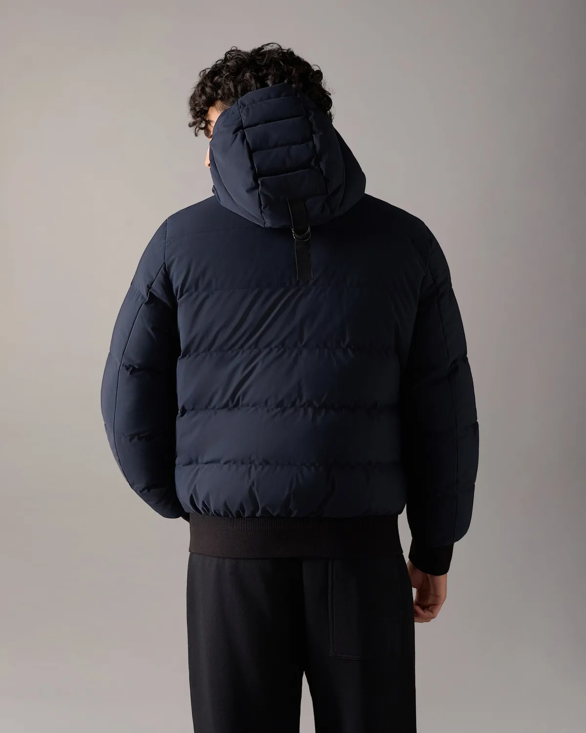 Moose Knuckles Soho Bomber duvet matelassé navy