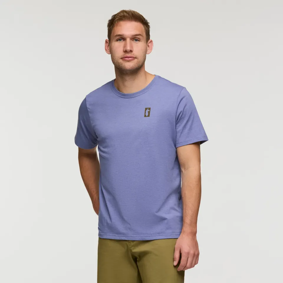 Cotopaxi Gear For Good t-shirt homme Blue Smoke rayé
