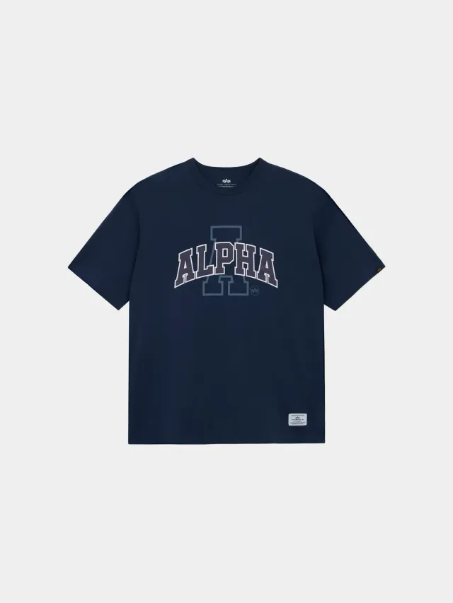 Alpha Industries Collegiate t-shirt coton bleu relaxed