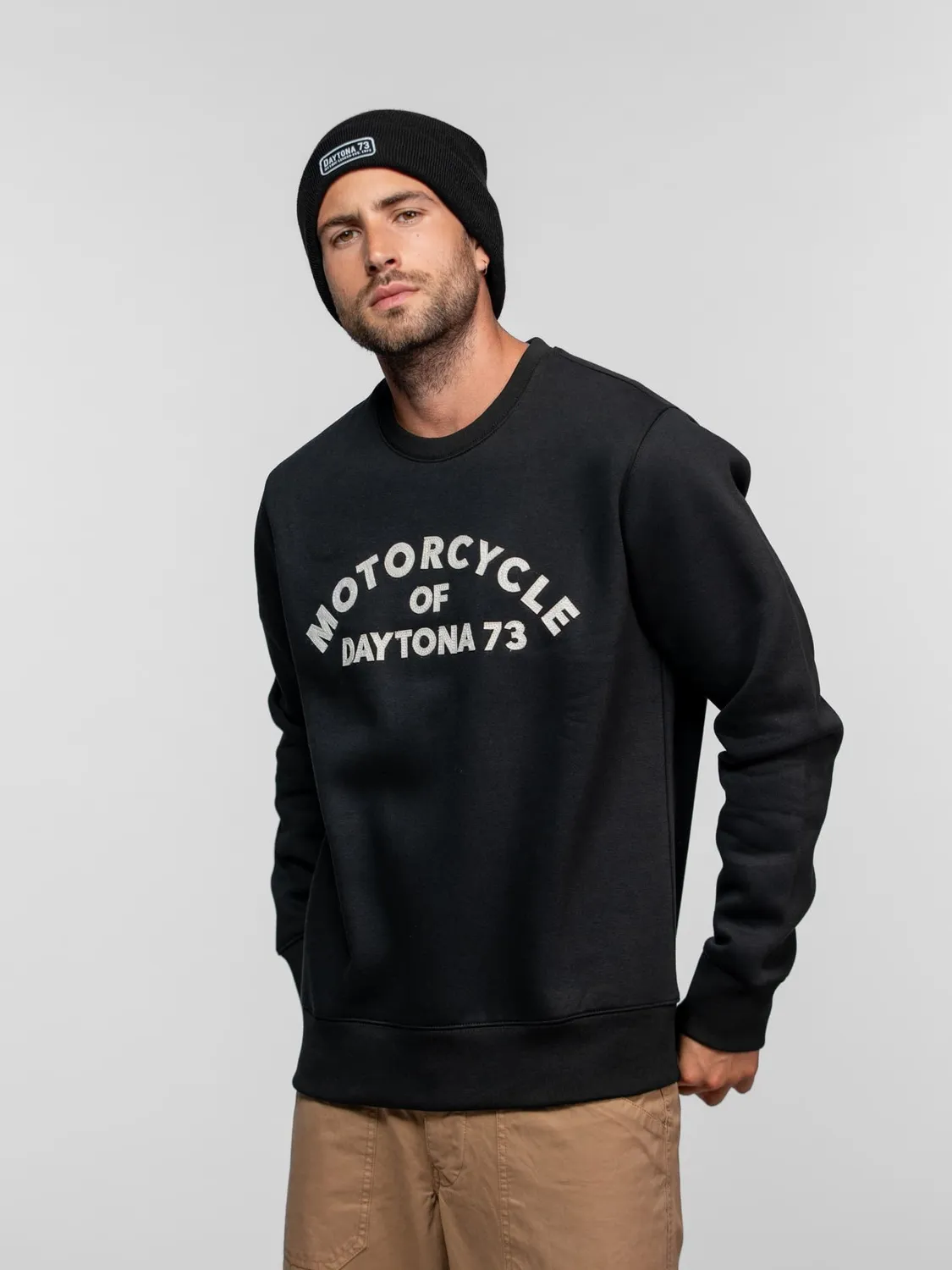 Daytona Motorcycle sweat moto homme Black coton melange