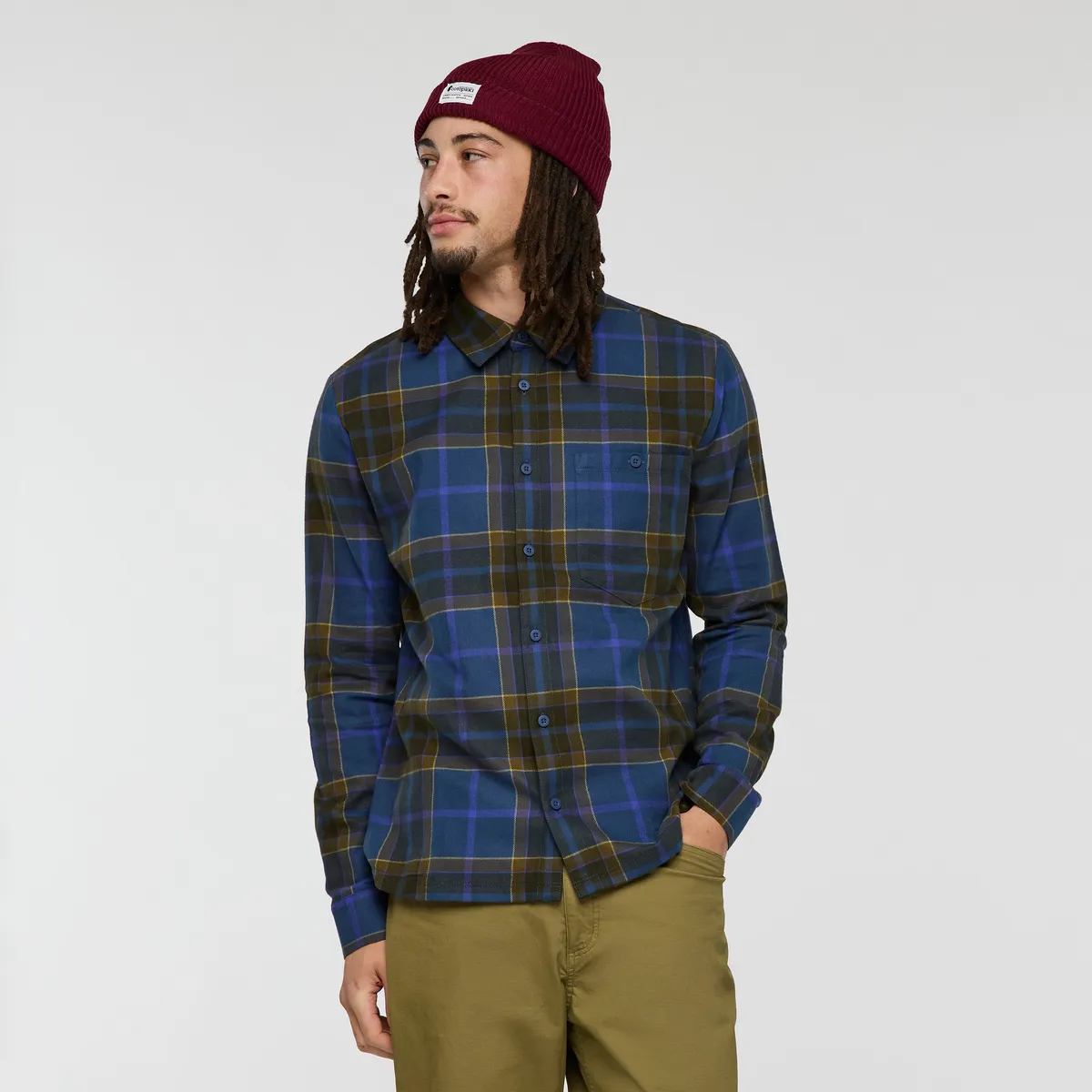 Cotopaxi Quedo Flannel chemise homme Sienna Plaid coton bio