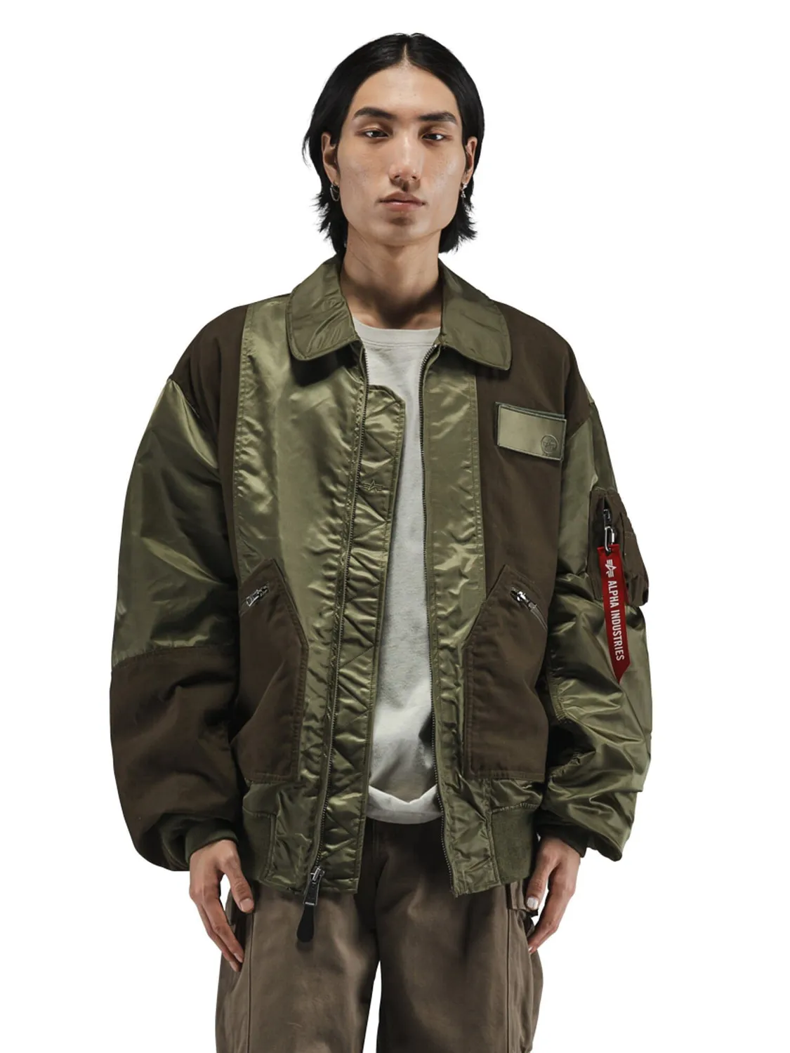 Alpha Industries CWU 36/P bomber nylon vert mi-saison
