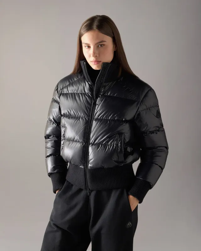 Moose Knuckles Queens bomber duvet noir