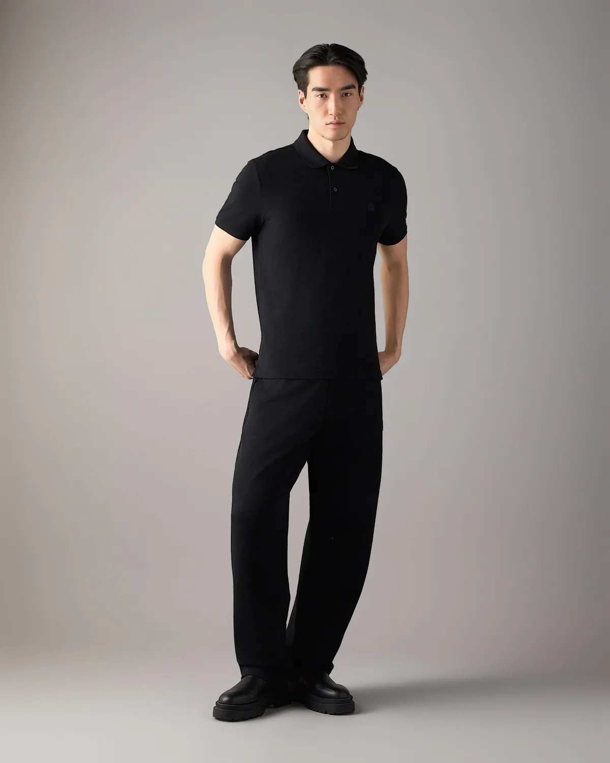 Moose Knuckles Yul polo noir coton stretch
