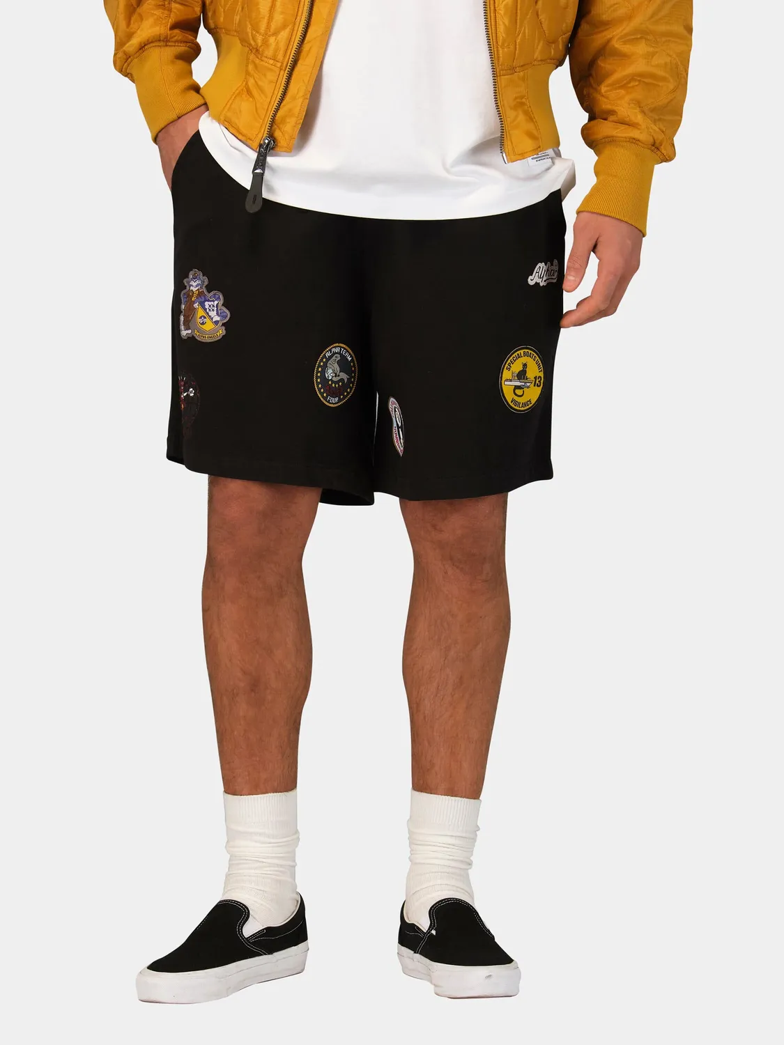 Alpha Industries Patched Jersey Short noir jersey