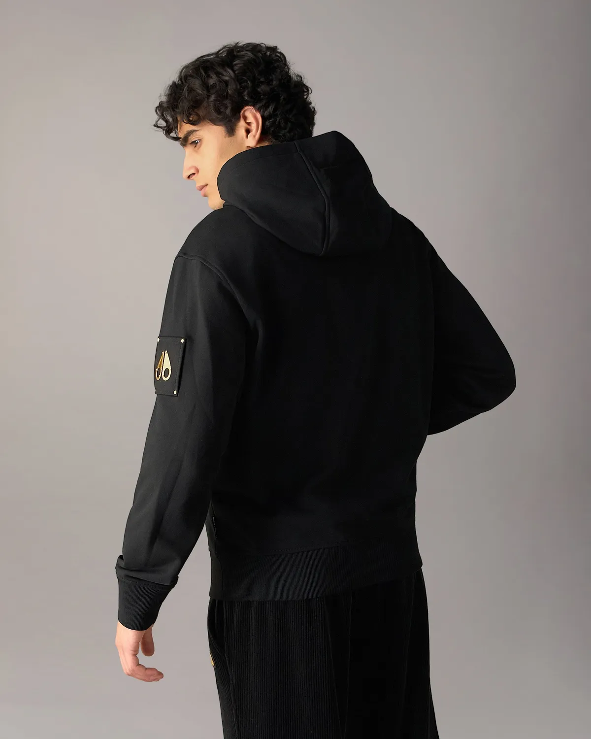 Moose Knuckles Gold Series Hartsfield sweat capuche noir homme