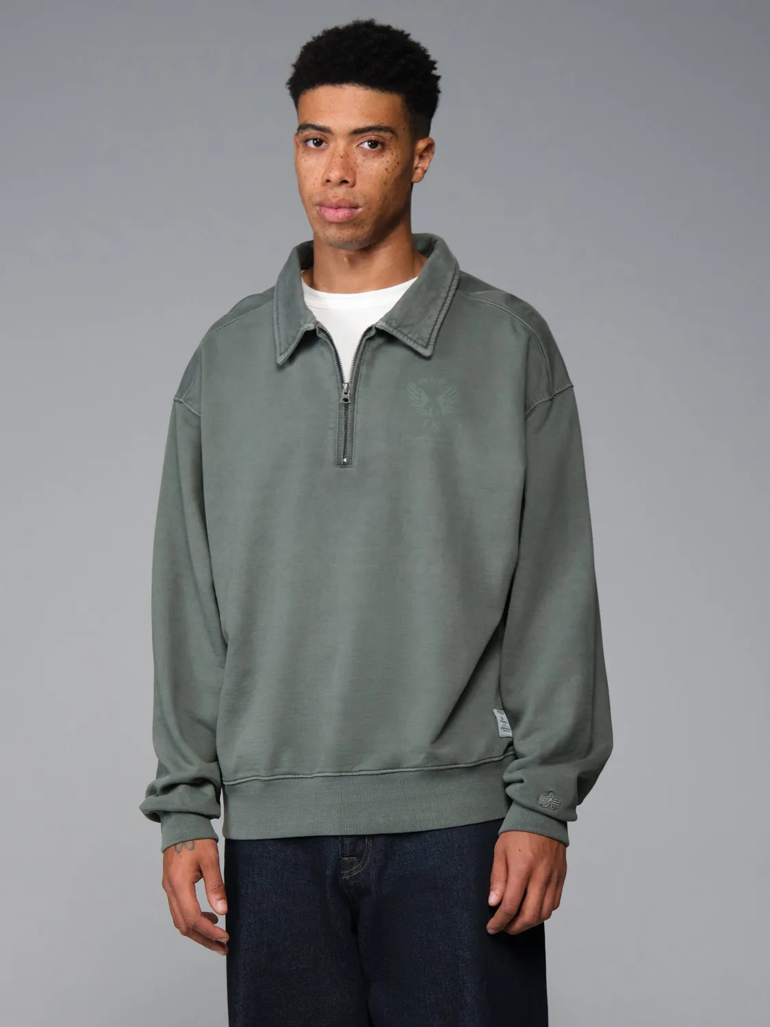 Alpha Industries Aircorp Sweat zippé hickory coton