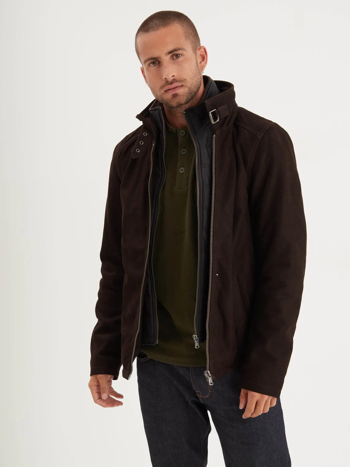 Daytona Ford blouson cuir marron vachette