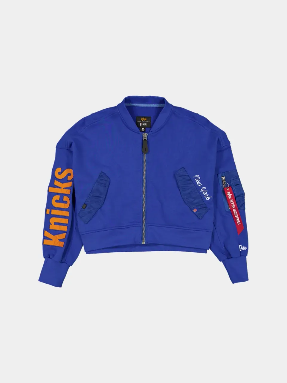 New York Knicks x Alpha x New Era L-2B bomber femme bleu