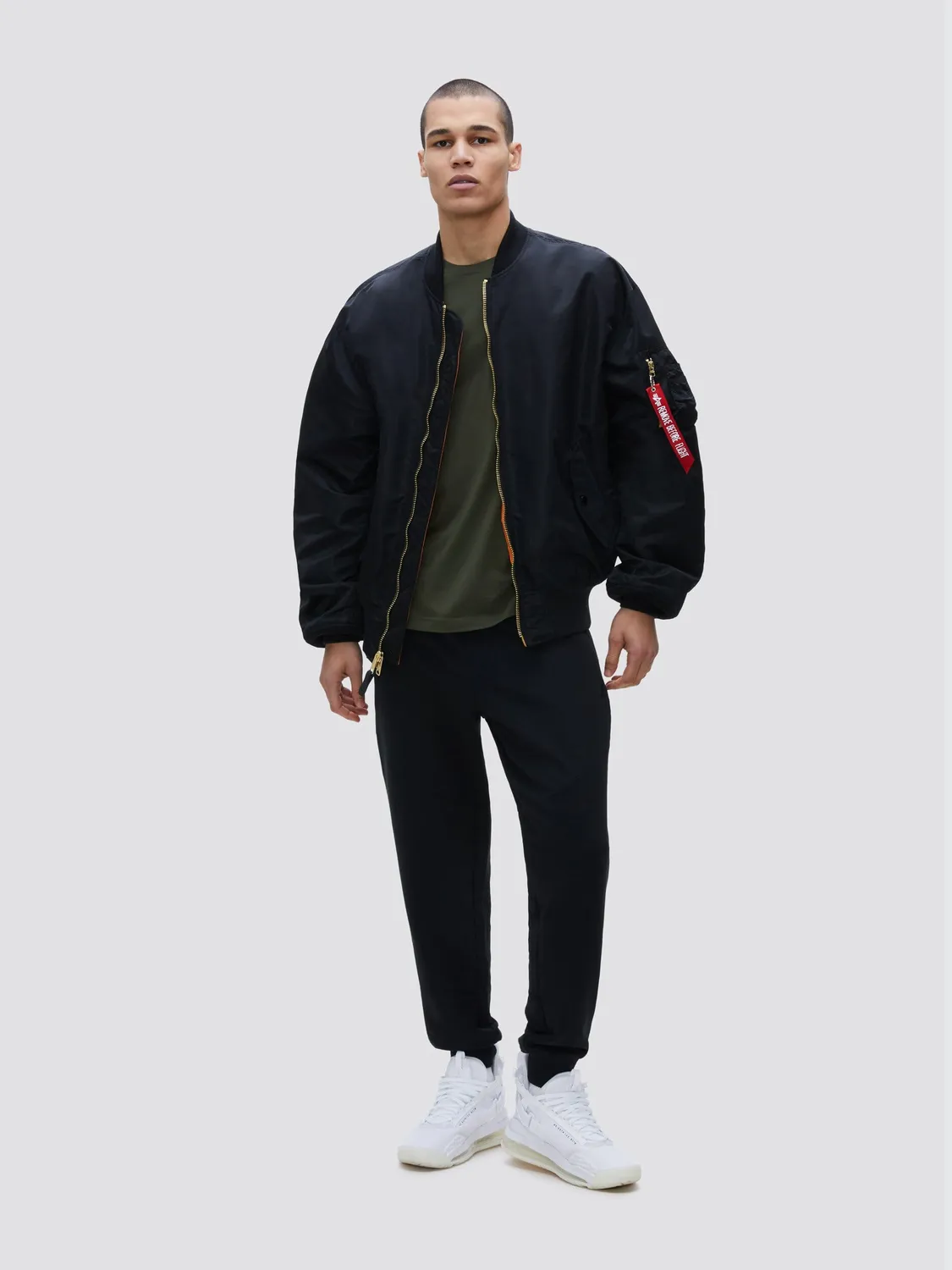 Alpha Industries L-2B Loose bomber noir nylon réversible