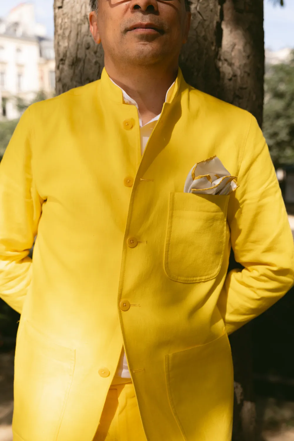 Hollington Tyrol veste lin jaune très légère 48