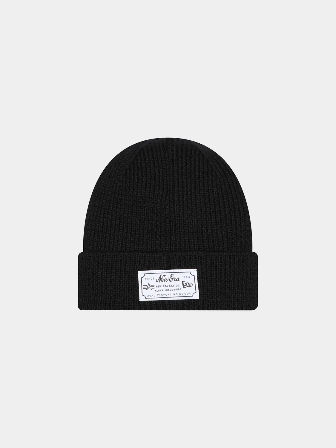 Alpha Industries Blackhawks bonnet laine mérinos noir