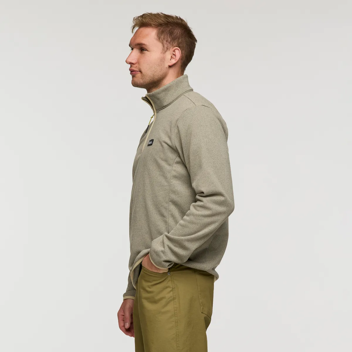 Cotopaxi Envo pull polaire homme gris col zippé recyclé