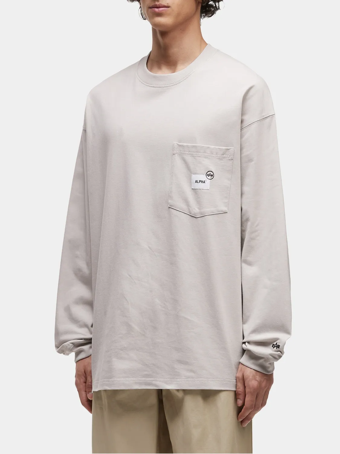 Alpha Industries UNFRM T-shirt Ivoire Poche Coton