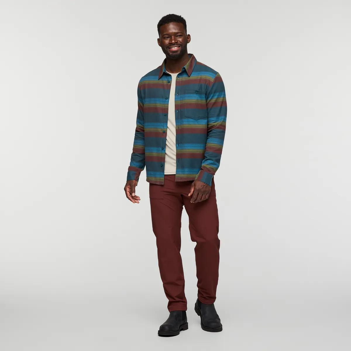 Cotopaxi Quedo chemise flanelle homme Coffee Plaid coton bio