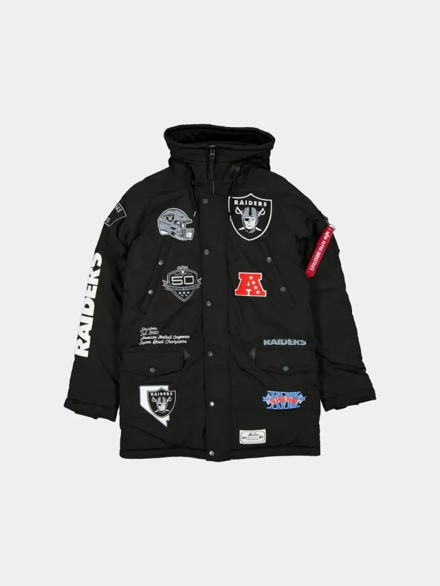 Alpha Industries N-3B parka noir Raiders grand froid