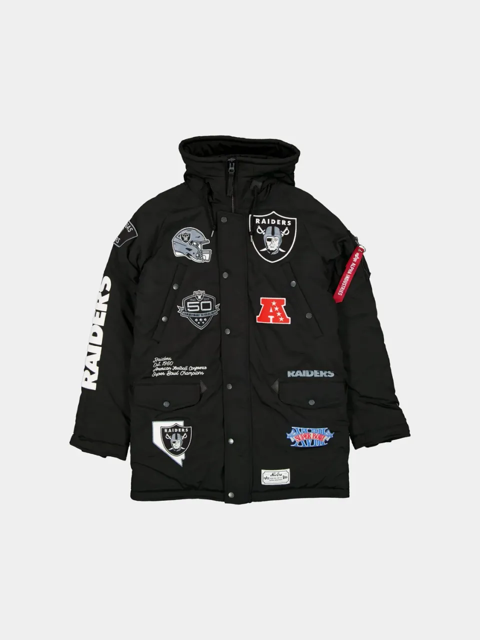 Alpha Industries N-3B parka noir Raiders grand froid