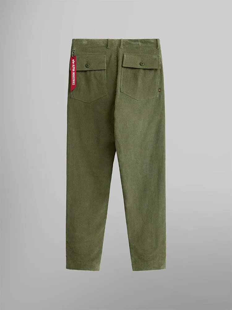 Alpha Industries Corduroy Fatigue pantalon vert velours