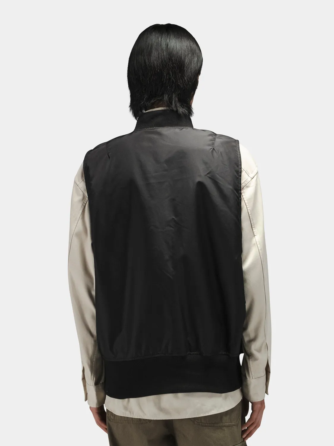 Alpha Industries MA-1 Oxford gilet homme noir léger