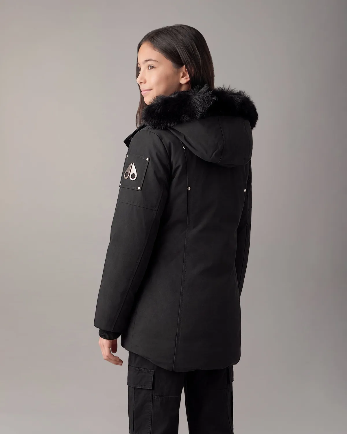 Moose Knuckles Original Parka Duvet Enfant Noir Grand Froid