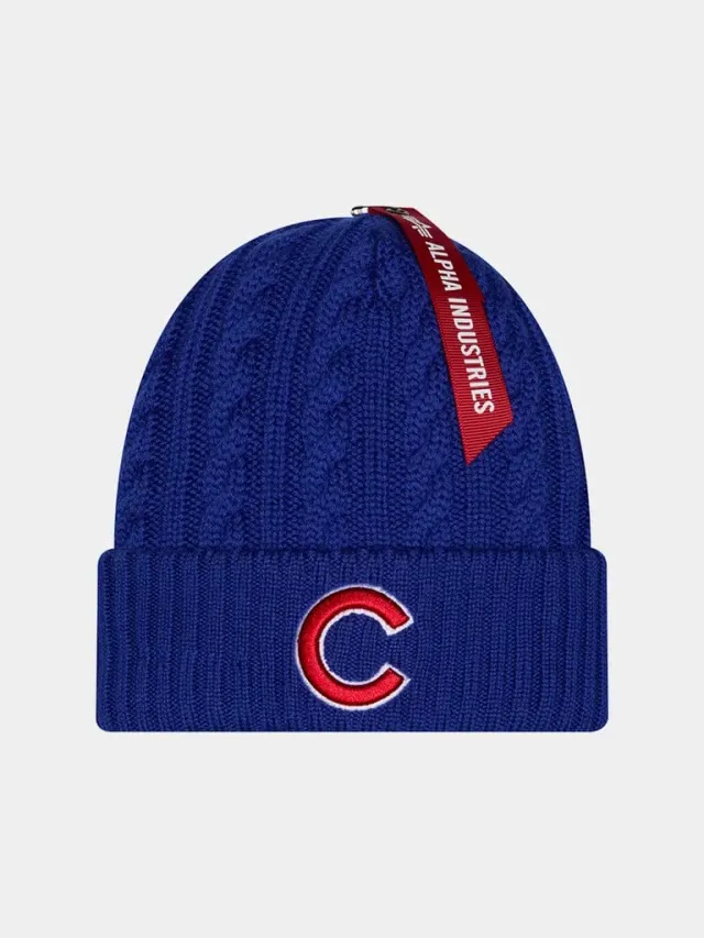 Alpha Industries Cubs Bonnet Tricot Bleu Merinos