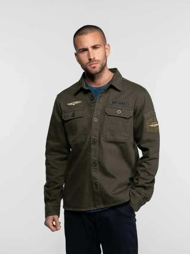 Daytona Jeffbull Surchemise militaire coton beige épais