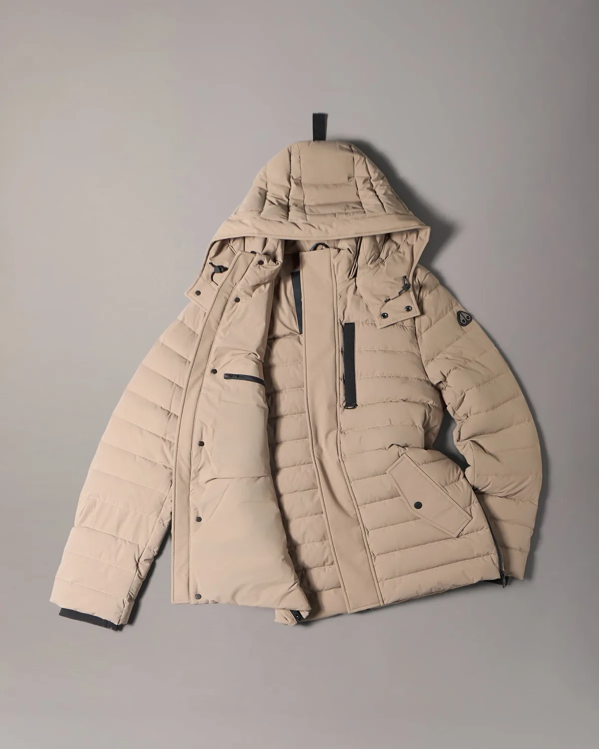 Moose Knuckles Greystone Down veste ashen duvet longue