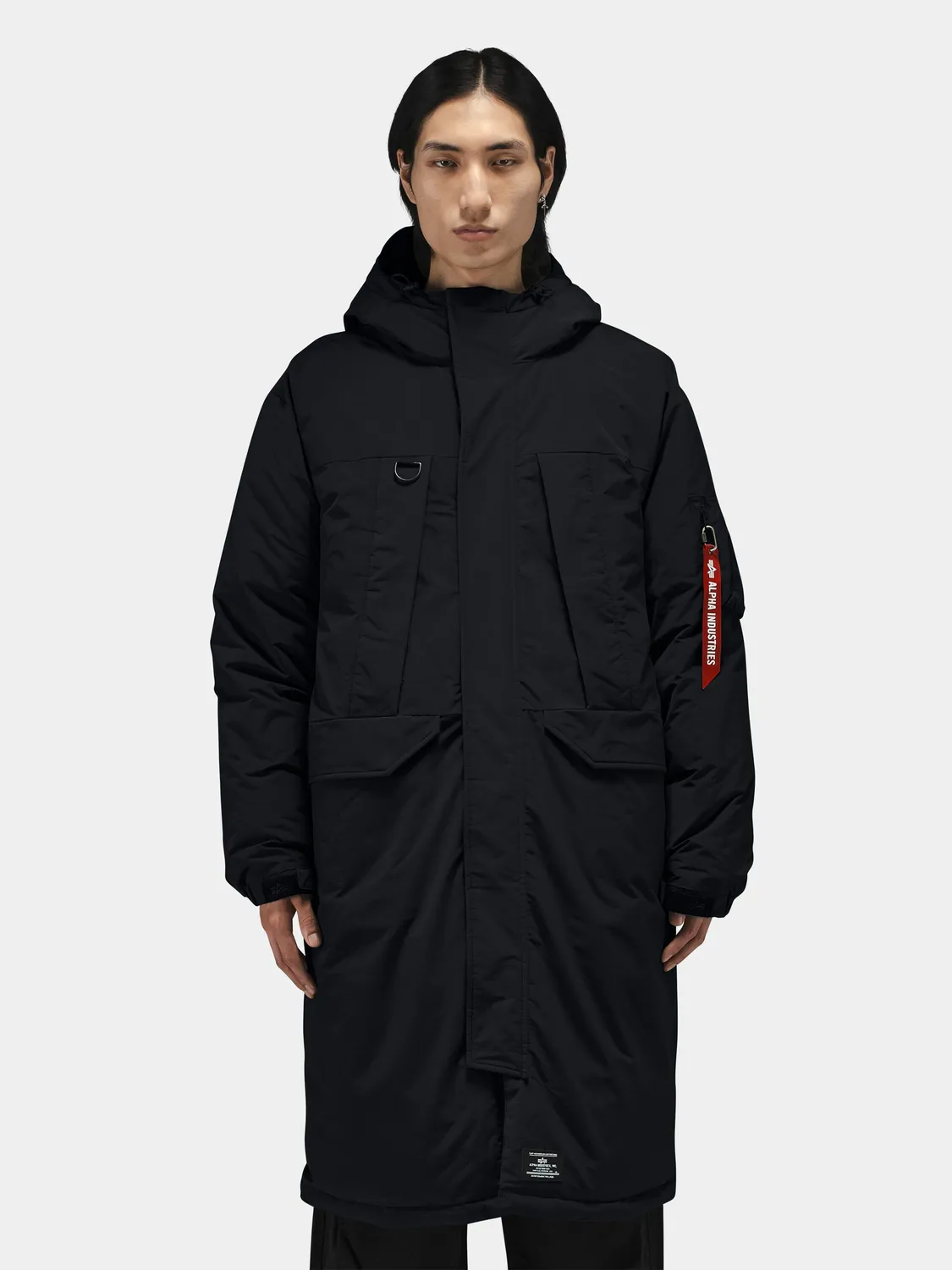 Alpha Industries Seal Long parka noir duvet grand froid