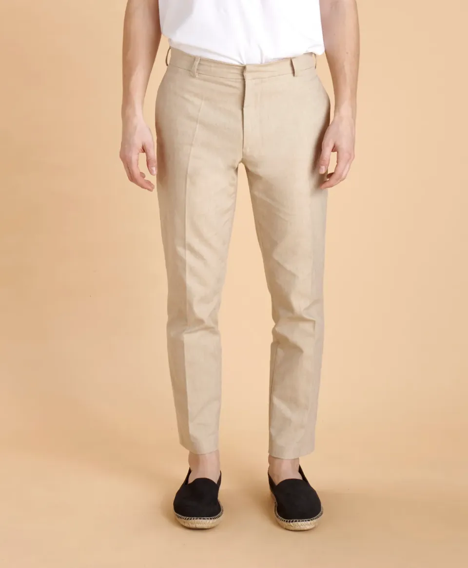 SOUBACQ Le Pantalon Séville homme pantalon coton champagne