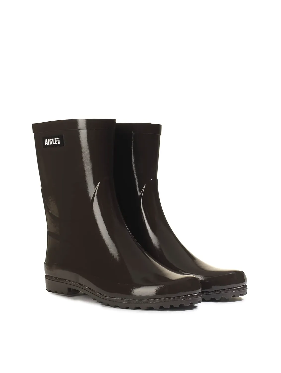 Aigle Eliosa bottillon pluie verni femme caoutchouc