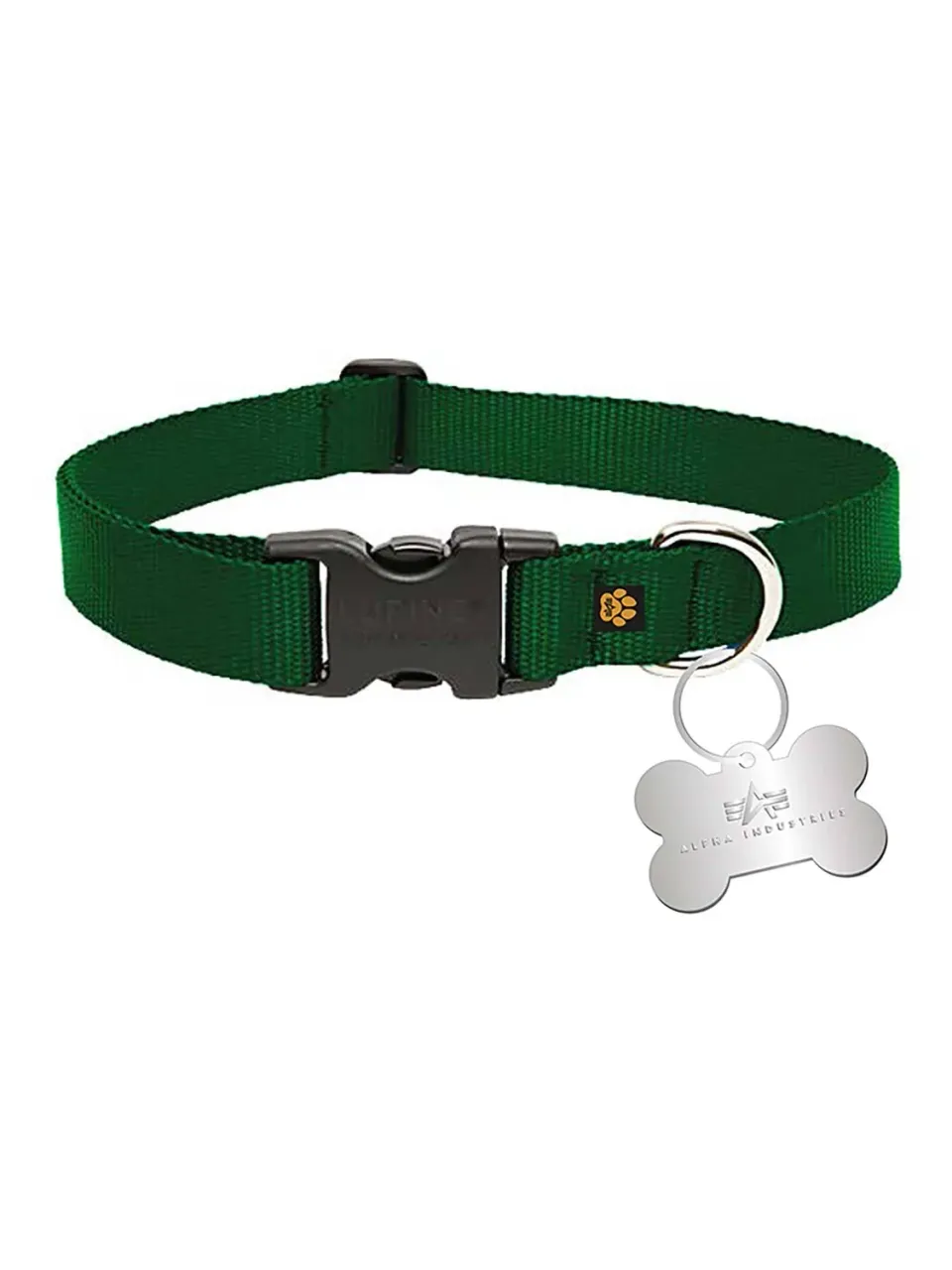 Alpha Industries Basic Dog Tag collier chien vert olive réglable