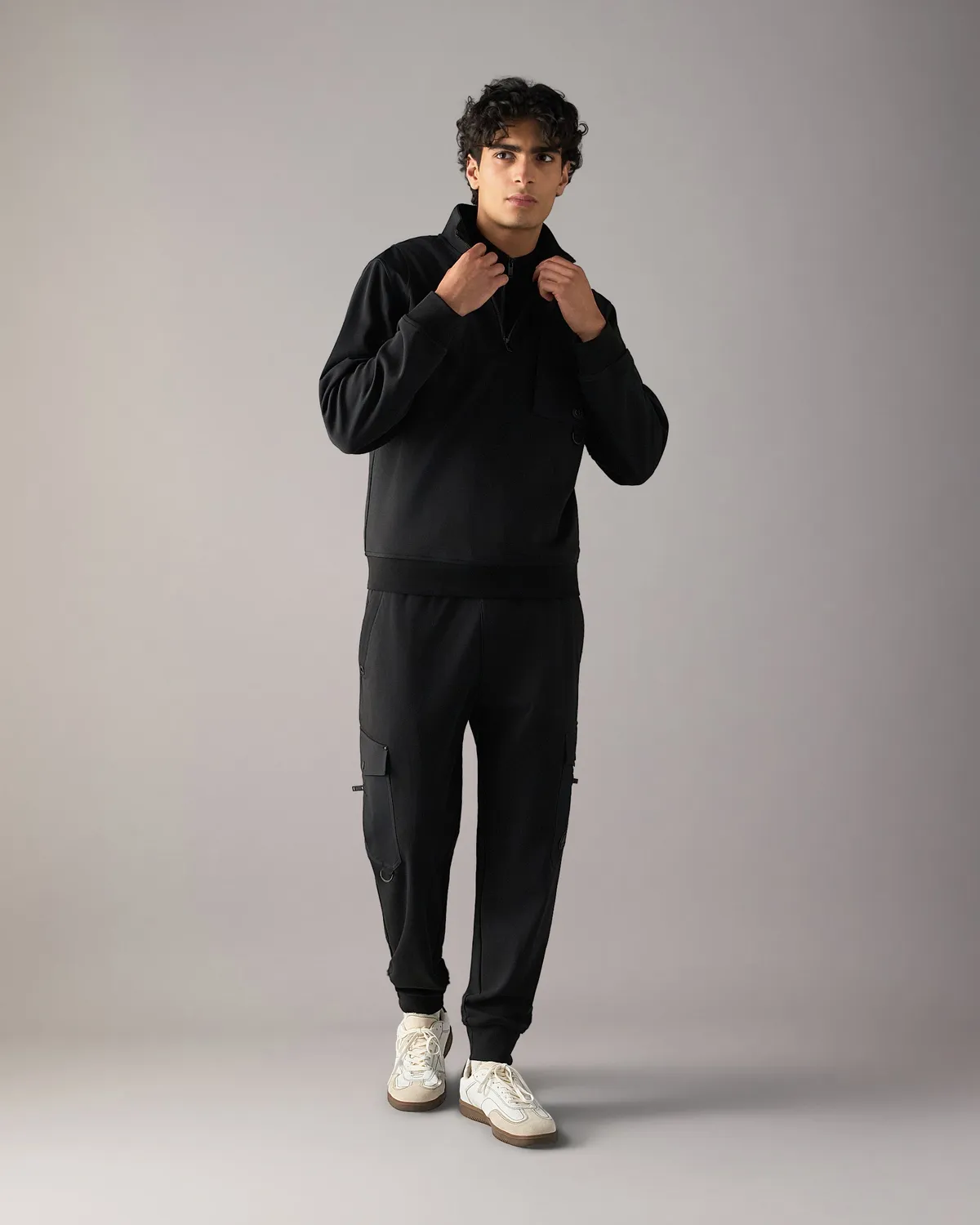 Moose Knuckles Dalon sweat col zippé noir