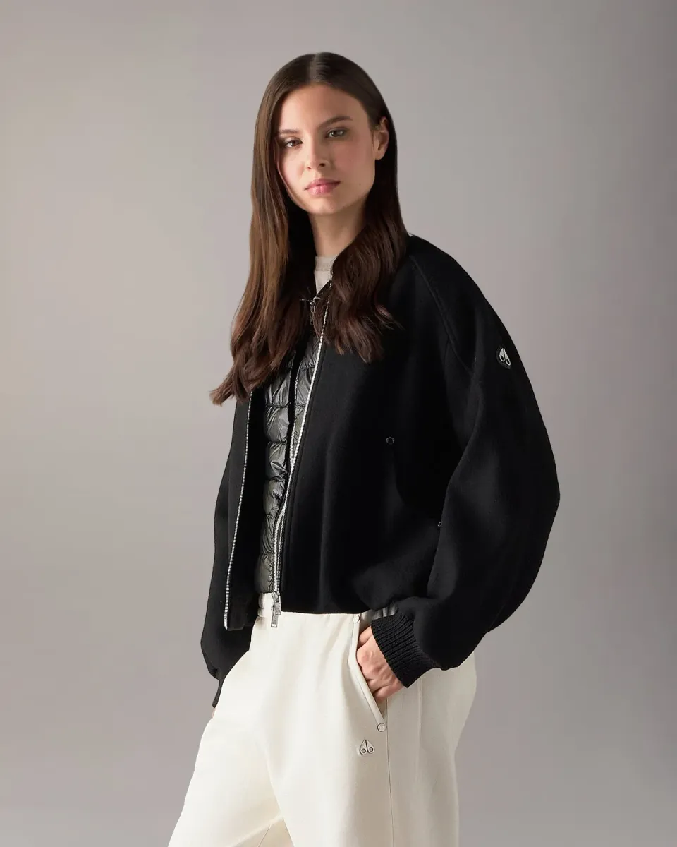Moose Knuckles Grid 3-en-1 bomber laine noir