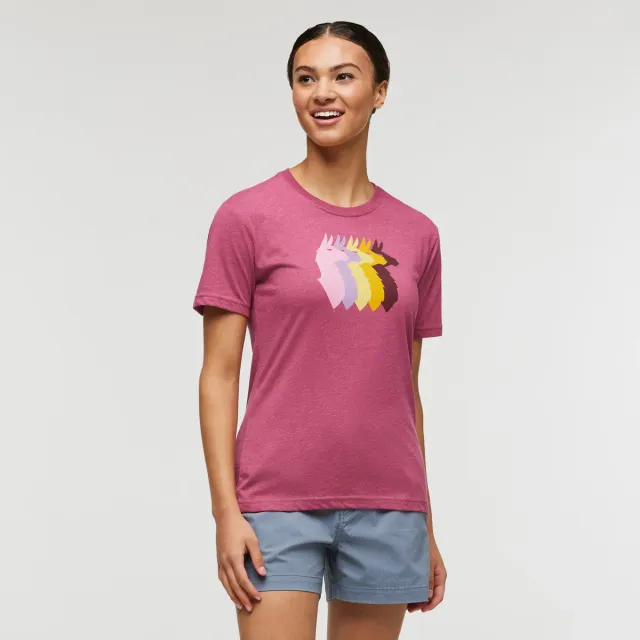 Cotopaxi Llama Sequence t-shirt femme Sea Spray coton