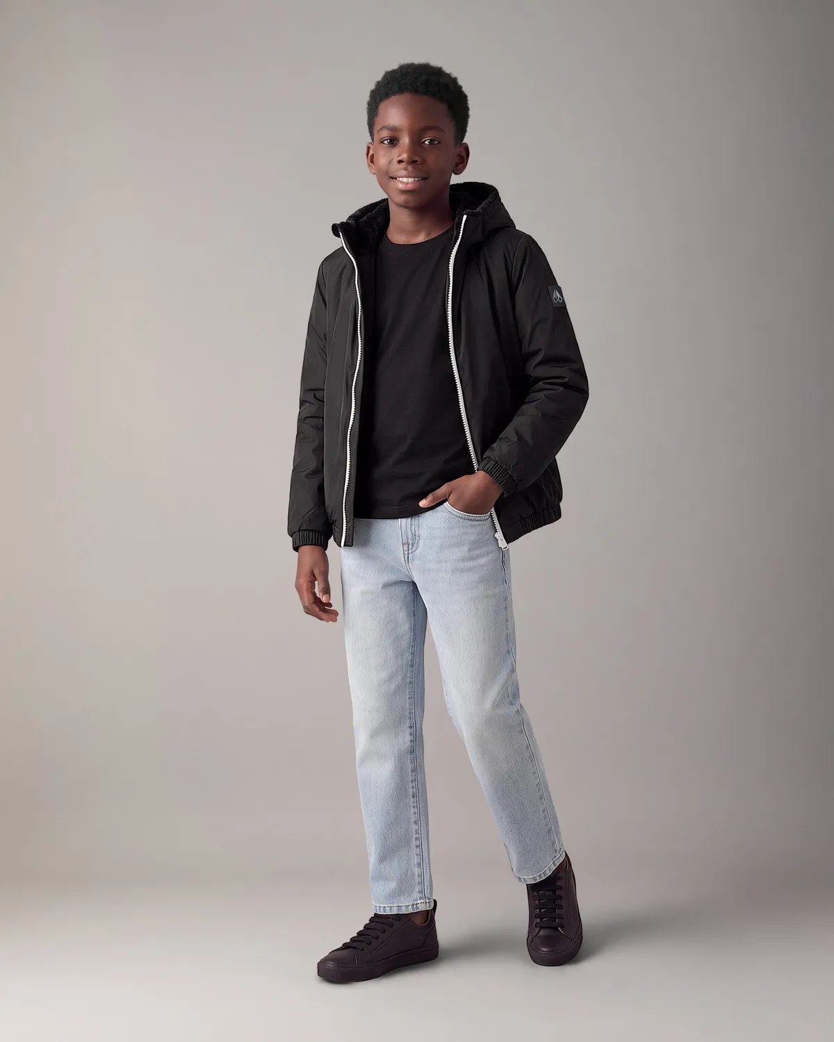 Moose Knuckles Simcoe Bunny veste enfant Black réversible