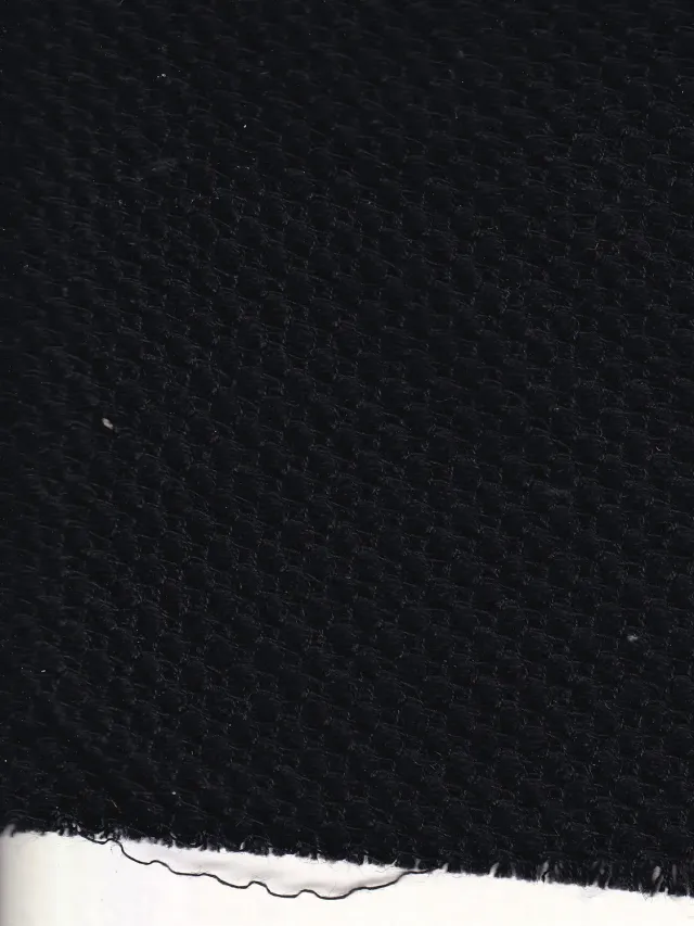 HOLLINGTON caviar nid d’abeille tissu noir 100% laine