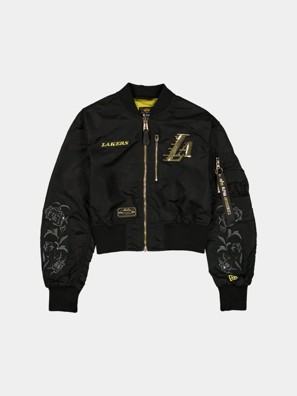 Alpha Industries Lakers L-2B bomber court femme noir