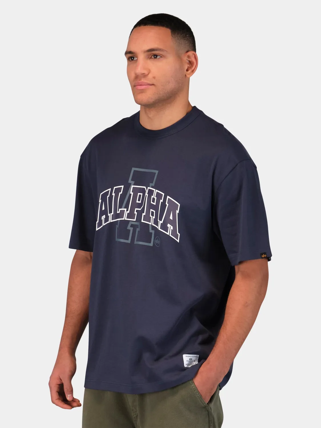 Alpha Industries Collegiate t-shirt coton bleu relaxed
