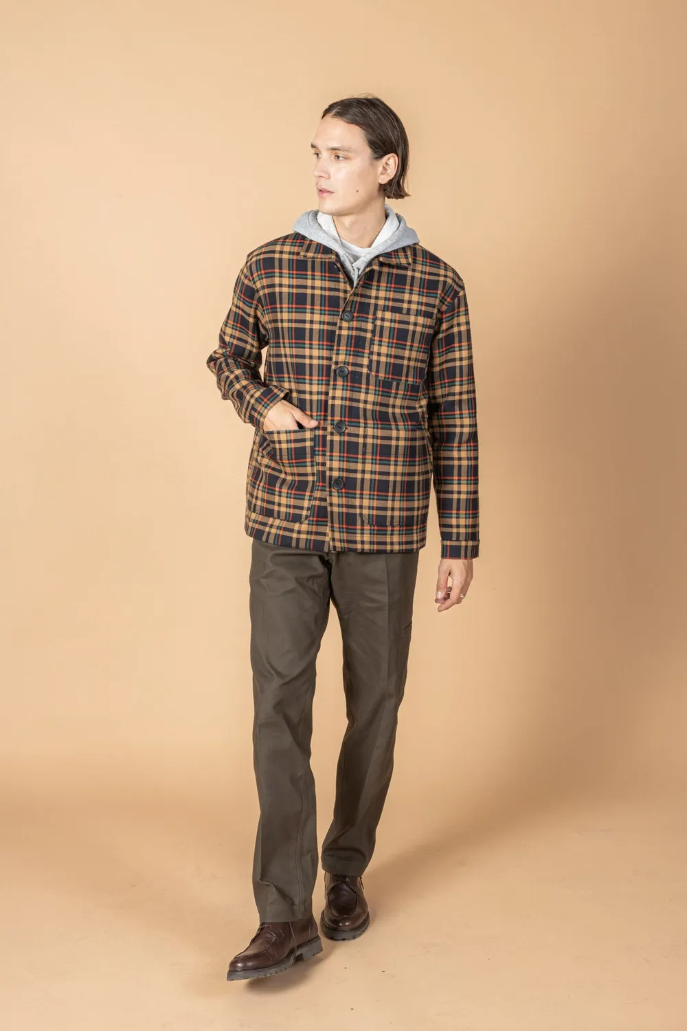 SOUBACQ Le Bleu Saintonge veste gabardine carreaux