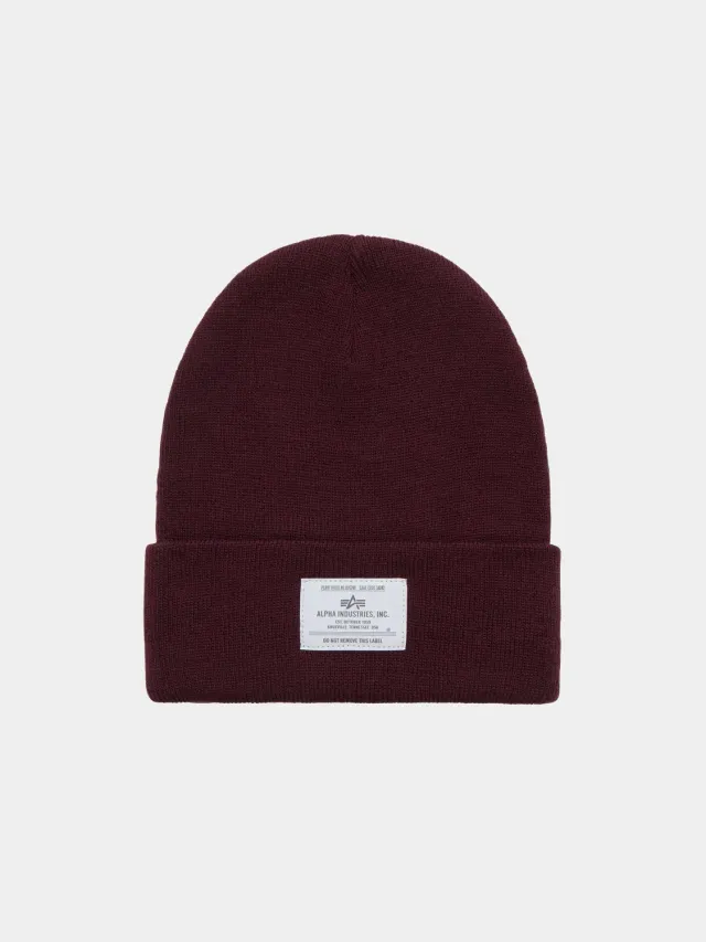 Alpha Industries Essential bonnet noir tricot chaud